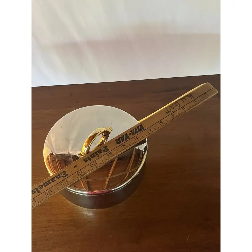 Stellar Stainless Steel Saucepan with Lid Copper Exterior Finish Vintage